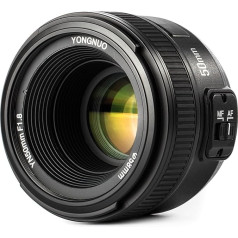 Yongnuo YN EF 50 mm f/1.8 AF objektīvs YN50 ar automātisko diafragmas iestatīšanu Nikon kamerām AF-S 50 mm 1.8G ar Wingoneer difuzoru