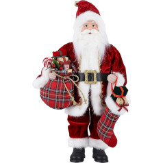 Himaly Santa Claus 18 collu Viggo Ziemassvētku lelle 45 cm augstuma Ziemassvētku vecīša Ziemassvētku vecītis Sezonas Ziemassvētku eglītes rotājums Ziemassvētku eglītes rotājums Dāvanu ballīte