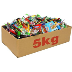 XL 5kg Fruchtgummi & bunte Süßwaren Mischung Groß- und Kleinteile einzeln Verpackt für Wurfmaterial/Geburtstag/Party/Candybar/Großfamilie