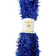 Zils Ziemassvētku Tinsel vītņu vītne Ziemassvētku eglītes rotājumi Folija Happy New Year Party Griestu piekaramie rotājumi Iekštelpu un āra spīdīgs Glitter vītne 28 Feet Pack of 5