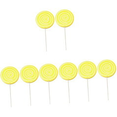 SAFIGLE Pack of 8 Simulācijas Lollipops bērniem Nativity dekorēšana bērniem Ballīte Favour DIY Lollipop Prop Fake Food Festivāls Lollipop Dekorēšana Lollipop Scene Ornaments