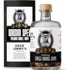 Deer Jimmy's DIY viskija dāvanu komplekts vīriešiem | Whisky Make Your Own Set with Wood Barrel Chips - Scotch Whisky Building Kit | Dāvanas viskija cienītājiem | Degustācijas komplekts (Viskijs) | Dāvana tēvam