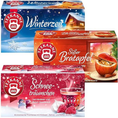 Teekanne Wintertees 3 tējas maisiņu komplekts Sweet Baked Apple, Snow Dreams & Winter Time (3 x 20 tējas maisiņu)