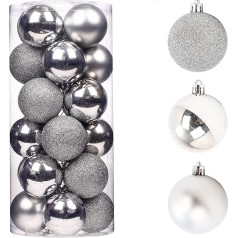 50mm/9pcs Ziemassvētku Baubles Shatterproof Sudraba Ziemassvētku eglīšu rotājumi bumbu rotājumi Baubles Ziemassvētku rotājumi Svētku rotājumi Shiny Matte Glitter