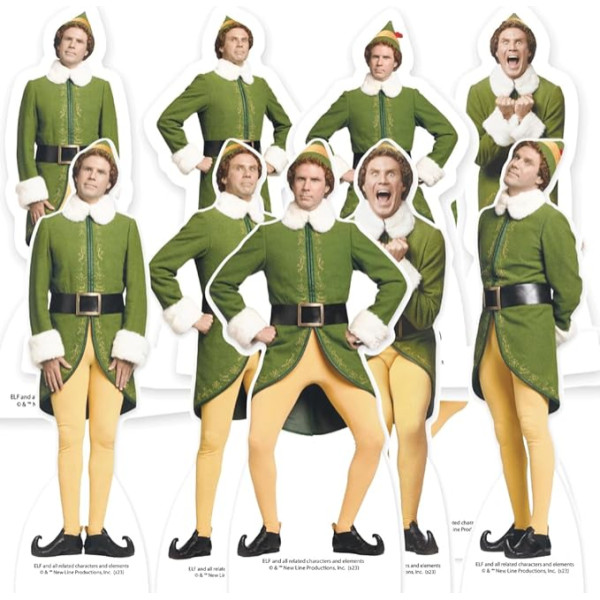 Zvaigžņu izgriezumi Buddy Elf Ziemassvētku galda rotājums