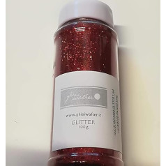 GHEA WALTER Glitzerdose Porporina 100 g Farbe Rot - Weihnachtsdekoration