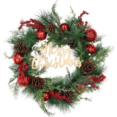 Hoff Interieur DECOWREATH Priecīgu Ziemassvētku vainagi un vītnes, daudzkrāsaini, Único