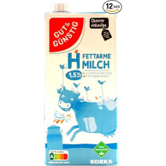 Gut & Günstig H-Milk 1,5% 12 gab. iepakojums (12 x 1 L)