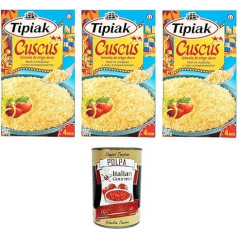 Tipiak Cous Cous 3 x 500 g + Italian Gourmet Polpa di Pomodoro 400 g skārda