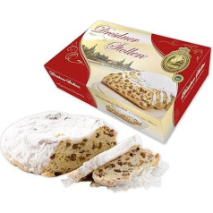 Original Dresden Christmas Stollen 1000 g (1 kg) dāvanu kastītē, Lebkuchen Welt