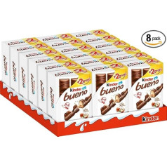 kinder bueno 8 iepakojumu komplekts - uzglabāšanas iepakojums ar 18 iepakojumiem pa 172 g katrā