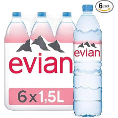 Evian Pet, 6 vienreizlietojamie iepakojumi (6 x 1,5 l)