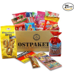 Ostpaket Sweet Seduction ar 20 tipiskiem VDR produktiem Dāvanu ideja Speciālā pakete Dāvanu komplekts Austrumu produkti