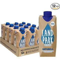 Landpark bioloģiskais minerālūdens, 12 x 0,5 l, tetrapakās, dabīgs minerālūdens no bioloģiskā avota, bez gāzveida gāzes, līdzņemšanai