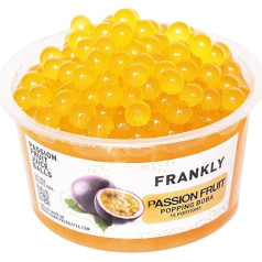 FRANKLY Popping Boba - burbuļtējai, jogurtam, kūkām un desertiem (Passion Fruit, 450 g)