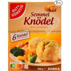 Gut & Günstig Semmel pelmeņi, smalki pikanti, 7 gabali (7 x 200 g)