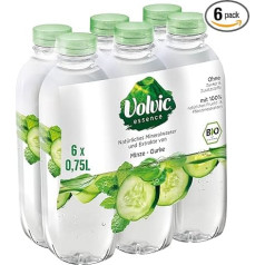 Volvic Essence Mint Cucumber minerālūdens, 6 x 750 ml (vienreizlietojamais)