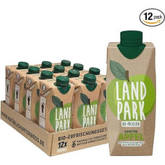 Landpark Organic Soft Drink Soft Apple, 12 x 0,5 l tetrapakās, dabīgs minerālūdens no bioloģiskā avota ar ābolu aromātu, bez gāzveida gāzes, līdzņemšanai, ūdens ar aromātu, bezmaksas