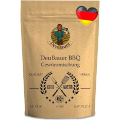 DeuBauer® BBQ garšvielas no Vācijas - ļoti garšīgs garšas aromāts kā Rub garšvielu maisījums Dust BBQ garšvielas gaļai, kūpinātavām, grilam un pannām, Rub garšvielu maisījums, grila garšvielas 250 g