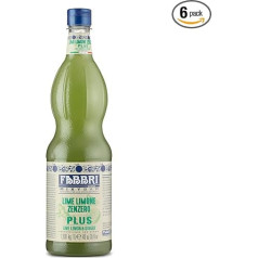 Food-United Lime Lemon Sirup 6 x 1 L | Fabbri Mixybar Plus | Sciroppo di Lime e Lime | Izgatavots no laima un citroniem | Fabbri 1905 Cocktail Bar Syrop | Bezalkoholiskajiem dzērieniem Mojitos Mocktails Kokteiļiem (6)