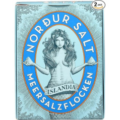 Nordur Icelandic Sea Salt Flakes Natural Pack of 2 x 250 g