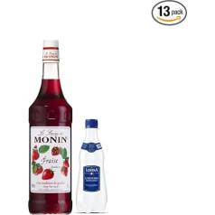 Lot sīrups un limonāde: Monin sīrups - zemeņu 1L - Lorina limonāde (12 x 42cl)