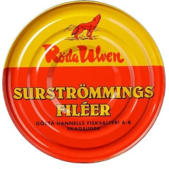 Surströmming Fillet | Chilled Shipping | Swedish Speciality | Röda Ulven 300g/400g Tin (Fermented Herring Fillets) | Surströmming Challenge | Fish from Sweden