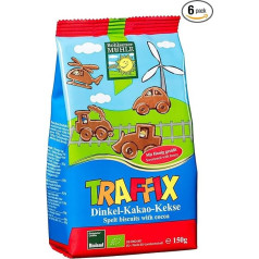 Bohlsener Mühle Traffix Speltas kakao cepumi, 6 gab. (6 x 150 g) - Bioloģiski audzēti