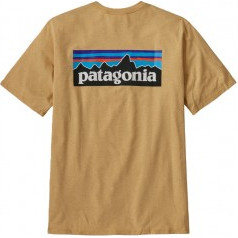 Patagonia krekls P-6 LOGO Responsibili-Tee M M Beeswax Tan