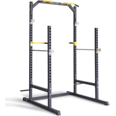 + SportPlus Power Rack with Pull-Up Station, Dip Station, Barbell Rack, Weight Storage Holders, Sturdy and Solid Steel Tube Construction, Power Cage