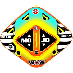 WOW World of Watersports, 16-1060, Mojo 1 vai 2 personu velkama caurule, priekšējie un aizmugurējie vilkšanas punkti, WOW Sports