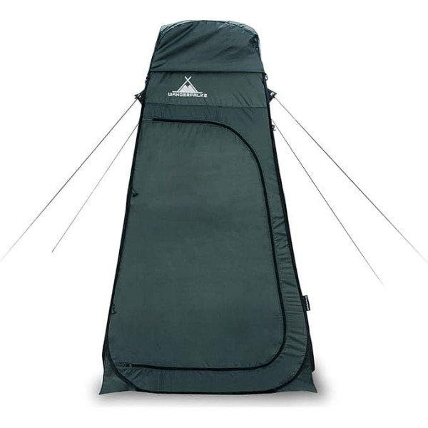 WANDERFALKE® XL uznirstošā telts, pārtīšanas telts, tualetes telts, dušas telts 120 x 120 x 210 cm āra apstākļiem, kempingam, makšķerēšanai, pludmalei, ar somu (priedes zaļa)