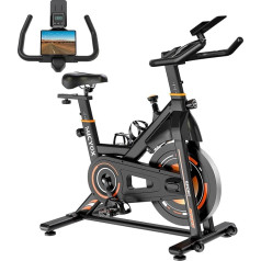 Micyox Ergometra trenažieru velosipēds TH-X3 Fitnesa velosipēdi ar magnētisko pretestību, iekštelpu kardio treniņš, LCD monitors ar iPad turētāju, mājas treneris, 150 kg slodzes ietilpība