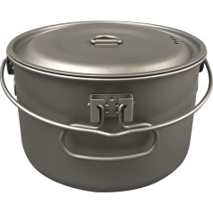 Jolmo Lander Titāna katls ar rokturi Kempinga katls Ultralight Titanium Pot 1300 ml