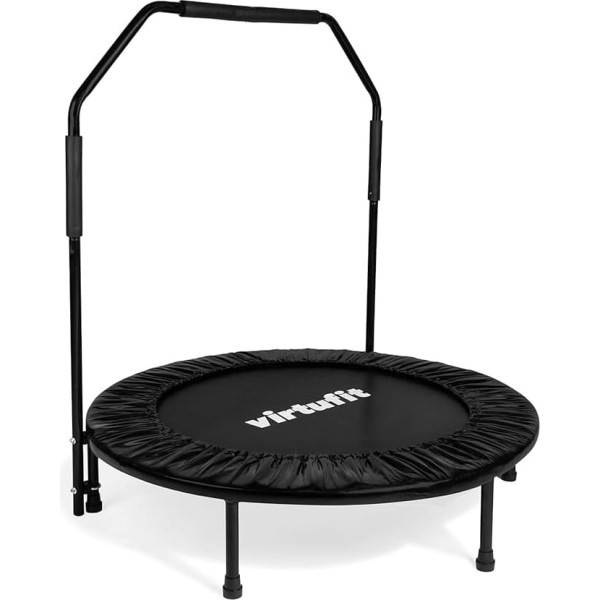 VirtuFit saliekamais fitnesa batuts ar rokturi - melns - 100 cm