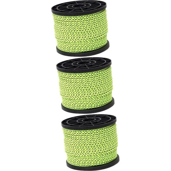 Toddmomy 3gab 3pcs atstarojoša neilona aukla Pārgājienu atstarojošā aukla Telts atstarojošā aukla Tents Guy Ropes Tents Guy Ropes Tents Guy Ropes Packing Rope Camping