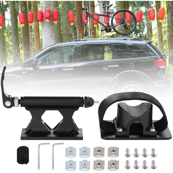 yeeplant Bike Roof Mount Carrier Clamp Secure Quick Release Bike Storage Universal Durable Bike Rack Aluminum Alloy Truck Size