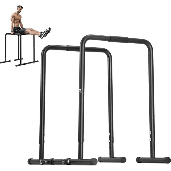 VEVOR Dip Bar Dip Stand stacija Augstums regulējams 200kg Fitnesa treniņu treniņu Dip Bar stacija Stabilizators Parallet Push Up Stand Paralēlie stieņi spēka treniņiem mājas sporta zālē