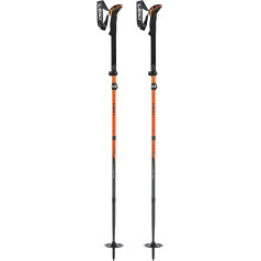 LEKI Sherpa FX Carbon Strong slēpju nūjas, oranža/dimatiski zilas, 120-140 cm