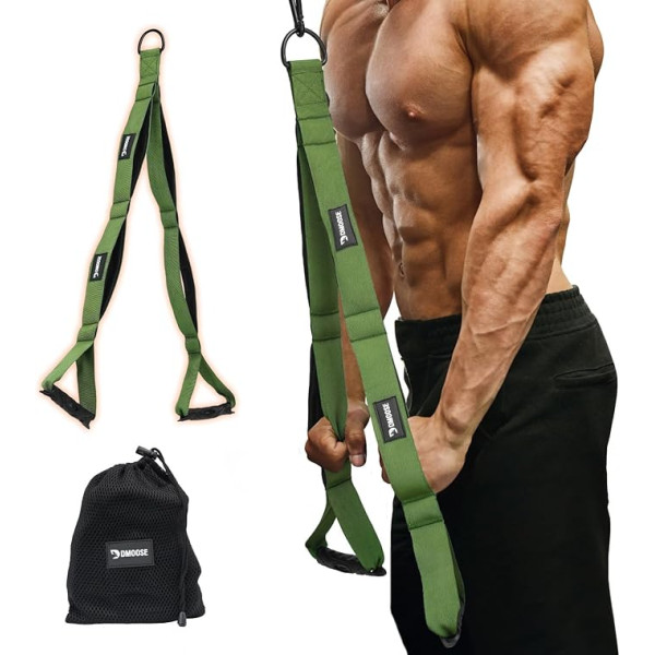 DMoose Triceps Rope Cable stiprinājuma rokturi, Triceps Pull Down virve Push Downs, Crunches, lielāka kustību brīvība - Facepulls profesionālai sporta zālei