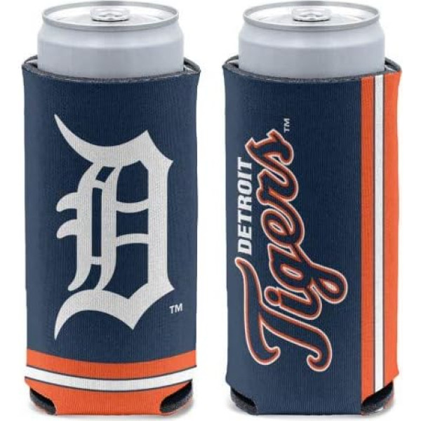 MLB Detroit Tigers Slim Can Cooler, komandas krāsas, viens izmērs