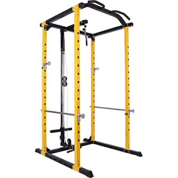 Fitnesa Power Rack Squat Rack Daudzfunkcionāla mājsaimniecības kaste Power Cages Spēka treniņš Pull-Up Fitness Weightlifting Cage Squat Cage