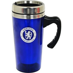 Ceļojumu krūzītes ar rokturi, futbola komanda, alumīnijs, dažādi klubi pēc izvēles, chelsea fc, 450ml