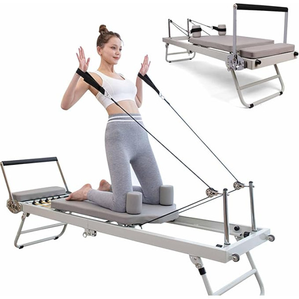 GRDSGRD Pilates Reformer MachineFolding Pilates aprīkojums mājas apmācībai Folding Pilates Reformer Suit for Strength Training