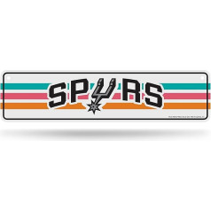 Rico Industries Унисекс Взрослый MSN Металлический уличный знак San Antonio Spurs NBA