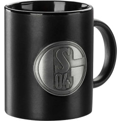 FC Schalke 04 krūze - Platinum - Black Coffee Mug Krūze S04 - Plus Grāmatzīme I Love Gelsenkirchen - Plus Grāmatzīme I Love Gelsenkirchen