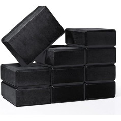 Hello Fit Jogas bloks 3 collas 10 Pack EVA putu stingrs un balansējošs jogas bloks līdzsvara putas stiepšanai, pilates un treniņiem, 3 x 6 x 9 collas