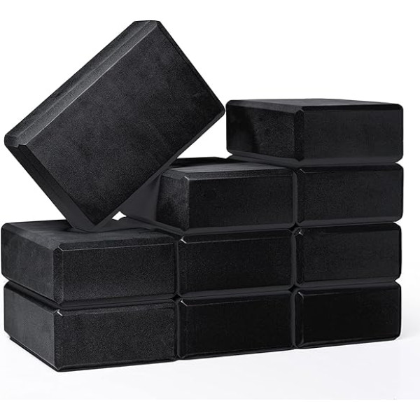 Hello Fit Jogas bloks 3 collas 10 Pack EVA putu stingrs un balansējošs jogas bloks līdzsvara putas stiepšanai, pilates un treniņiem, 3 x 6 x 9 collas