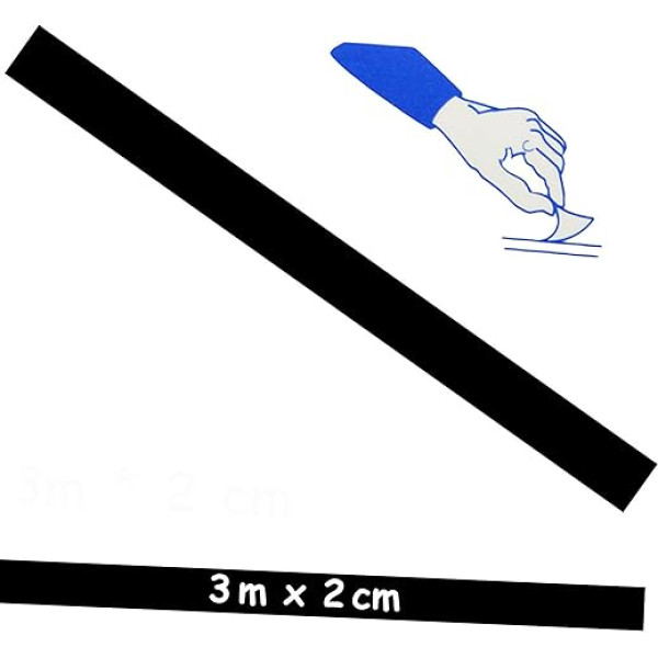 alles-meine.de GmbH 3 pašlīmējošās līmlentes - neilons - melns - 3 metri x 2 cm - līmlente šuvju hermētiskuma lente / sloksnes / ūdensizturīga un ūdensnecaurlaidīga - uzlīme / K.