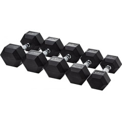 JK Fitness Barbell gumijas sešstūra hanteles - 6kg - - - - -